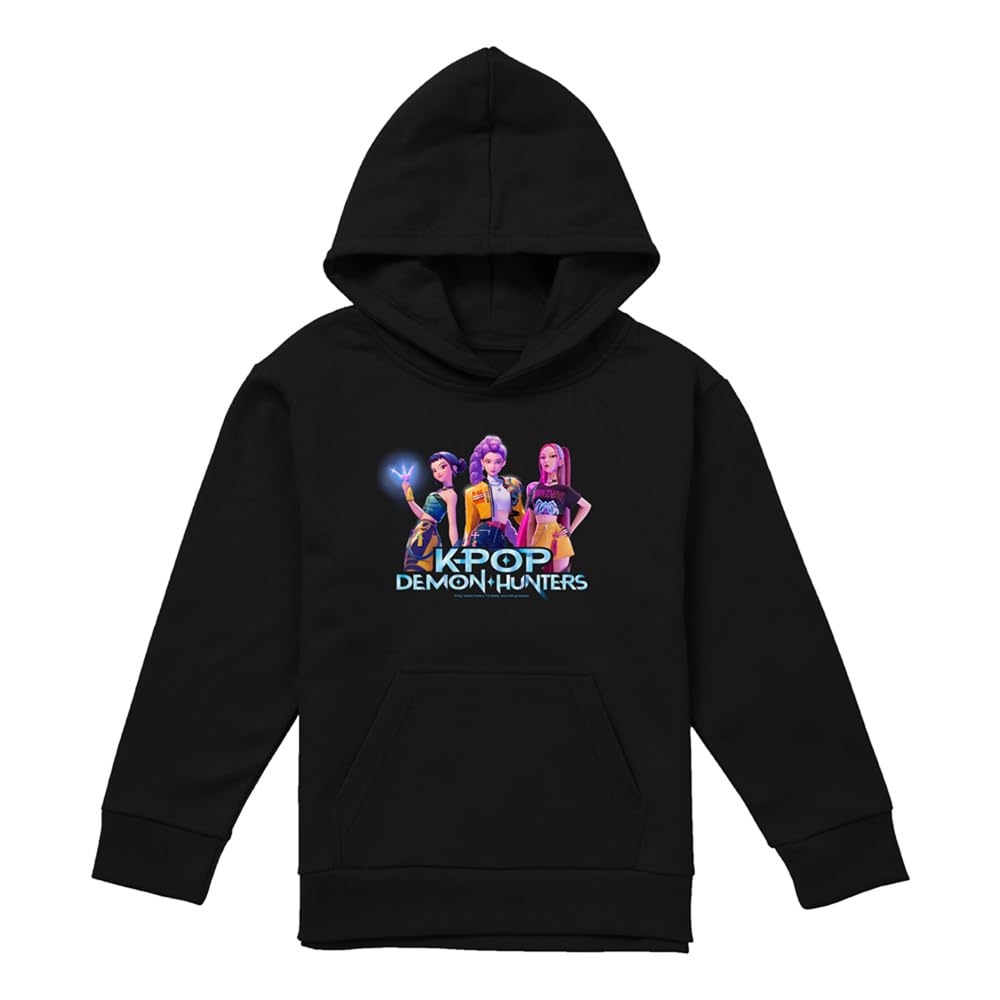 Netflix Kpop Demon Hunters Youth Hoodie - Black - 7-8 Years
