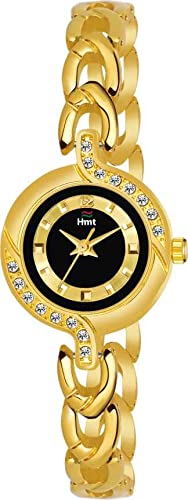 hamt Black Dial Analog Watch for Women- HT-LR0010-BLK-CH