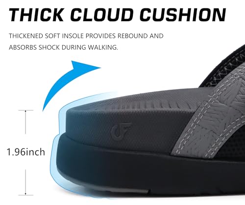 Image of COFACE Flip Flops for Men with Arch Support Comfortable Man Thong Sandals Adjustable Beach Flip-flop Outdoor