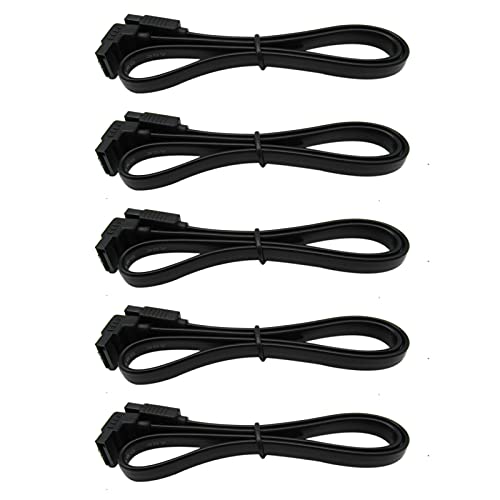 Cable SATA 3.0 18 pulgadas ángulo derecho negro miniatura 3