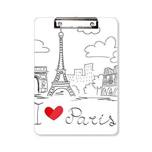 Porte-bloc A4 Tour Eiffel Paris support d'écriture rigide pour bureau