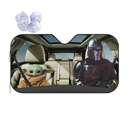 Funny Windshield Sun Shade for Car SUV Truck 29.9x55 inches Car Windshield Sun Shade Blocks Uv Rays Sun Visor Protector Keep Your Vehicle Cool