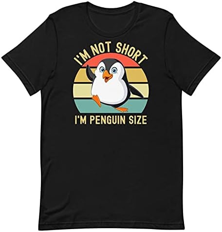 Men's Regular Fit Funny Penguin Tshirt Hugsy Santa Christmas Clothing Graphic Printed T-Shirt