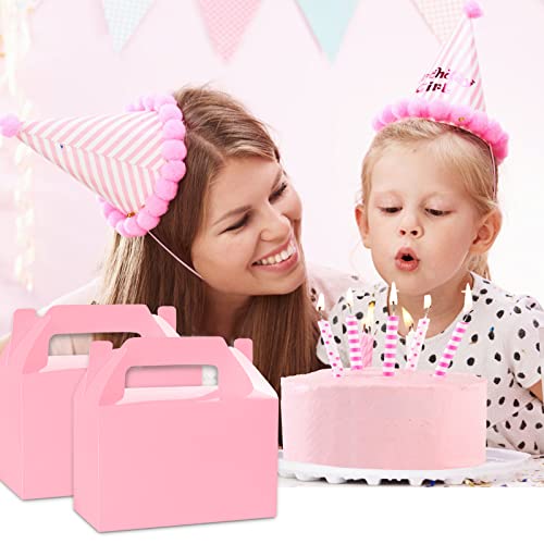 Kouqiya Pink Party Treat Boxes, 24Pcs Candy Goodie Party Favor Boxes For Girls Pink Theme Kids Birthday Baby Shower Wedding Valentine Supplies Decorations #TOP4