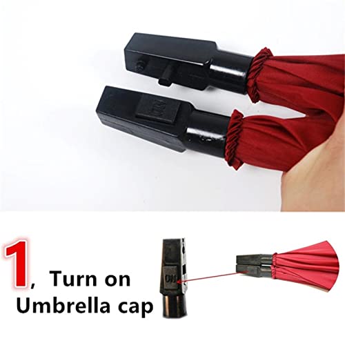Sharplace Doppio Formato Paio Ombrello Ombrelli Due Persone Ombrello Della Novità Antivento Extra Large 16 Costole Ombrellone Regalo per Gli Amanti - Rosso