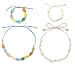 Produktbild A&B Pearl Shell Choker Halskette Hawaii Pearl Shell Anhänger Halskette Beach Choker für Frauen (E:4pack)