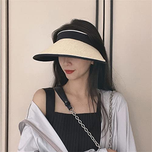 Chapeau de soleil femme anti-UV avec visière large pour cyclisme et grand plein air
