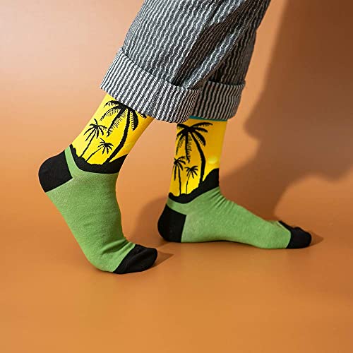 Bisousox Men's Colorful Funny Novelty Casual Cotton Crew Gift Fun Dress Socks Novelty For Men Father #TOP5