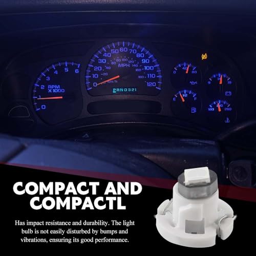 Image of 10PCS T4.2 Led Bulb Neo Wedge 10mm Base, Car Interior Dash Light, 12V IP65 Waterproof 3030 Chip LED Super Bright A /C Indicator Light, Climate Control Switch Indication Bulb for Cars (Blue)