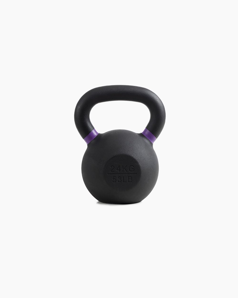 BOOMFIT Kettlebell aus Gusseisen mit schwarzer Pulverbeschichtung | Klassische Kugelhantel für Krafttraining Zuhause und Studio | Ideal für Swing Squat und CrossFit | 4 bis 24 kg