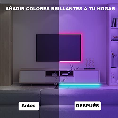HOVVIDA Tira LED 21M, 1x15M, 24V RGB Luces 450 LED, APP y Mando a distancia, Modo de Música, LED