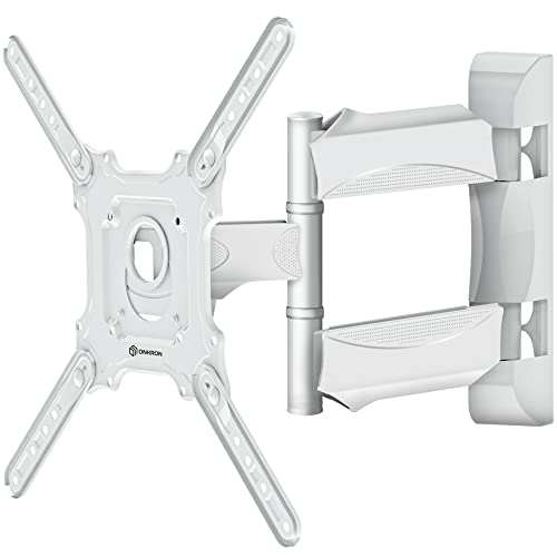 ONKRON Full Motion TV Wall Mount for 32-65 Inch TVs up to 77 lbs, Universal Adjustable TV Mount Swivel and Tilt, VESA 100x100-400x400, Extending Television Wall Mount Corner Bracket White