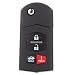 SCITOO 1 PC Key Fob Keyless Remote Head Key Transmitter Uncut Flip 4 Buttons Replacement BGBX1T478SKE125-01