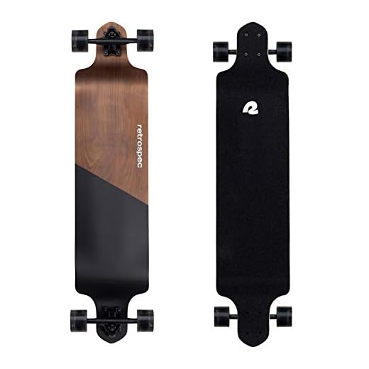 Retrospec Tidal 41-inch Drop-Down Longboard Skateboard Complete 41-Inch