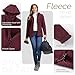 Outdoor Ventures Damen Fleecejacke mit Durchgehendem Reißverschluss Hoodie Frauen Fleece Sweatjacke Warm Kapuzenjacke Outdoor Damenjacke mit 6 Taschen für Wandern und Freizeit Weinrot XS
