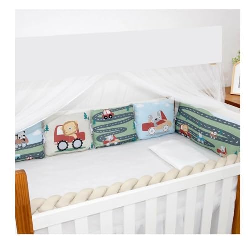 Kit de Berço 10 Peças Americano Aconchego Animal Car Caqui