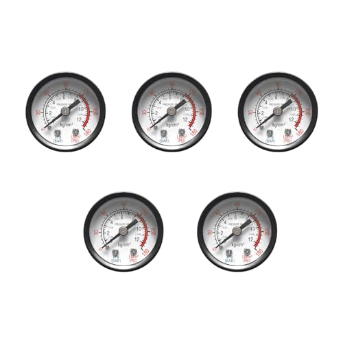 Zynphancer 機械式圧力ゲージ 18インチ 4NPT スレッド ? 空気圧油圧液用 測定範囲0-12BAR 0-180psi 簡単設置