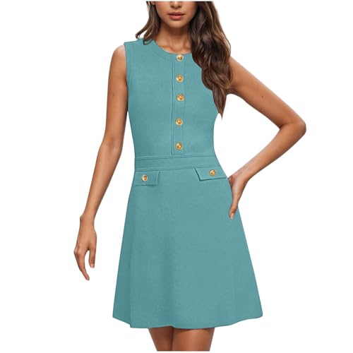 Womens Formal Sleeveless Summer Dresses Boat Neck Bodycon Elegant A