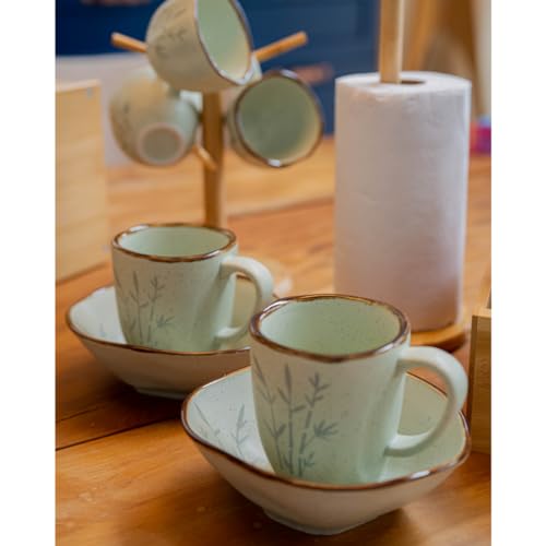 Caneca Em Porcelana Ryo 380ml - Bambu - Oxford