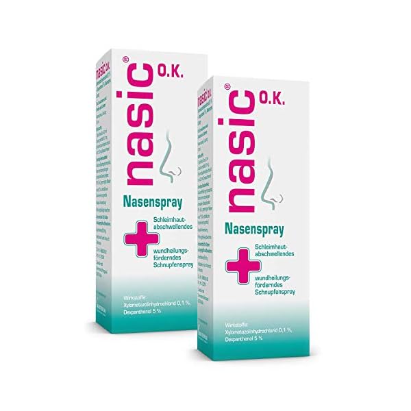 nasic O.K. Nasenspray mit dem Wirkplus | Abschwellendes Schnupfenspray ohne Konservierungsstoffe für Erwachsene…