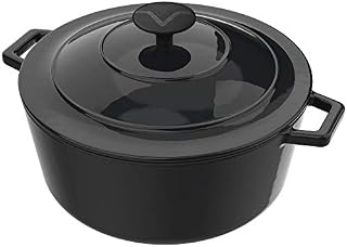 Vremi Enameled Cast Iron Dutch Oven Pot with Lid - 6 Quart Capacity