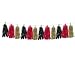 DIY Tissue Tassel Banner in Black, Red, and Gold by PinkFish Shop (15 Pcs) Bunting for Graduation Birthday Party Decoration Supplies Bachelorette Party