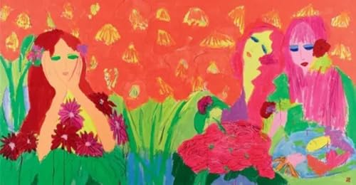 Impressions En Couleur Abstrait Walasse Ting pour mur salon moderne