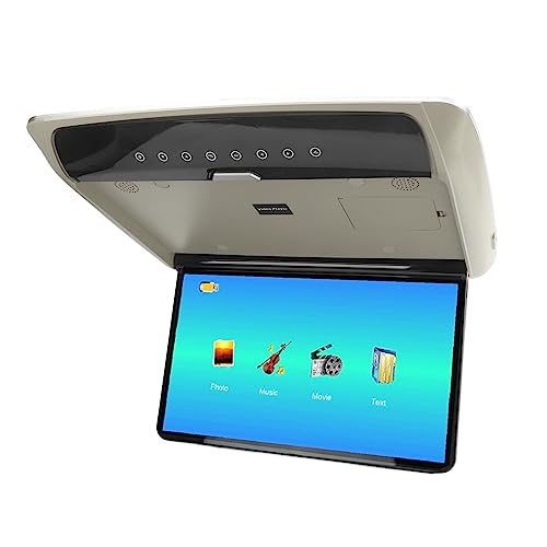 Reprodutor MP5 Dobrável, Monitor Montado No Teto do Carro, 16 Tiras de LED Coloridas, Interface Mult