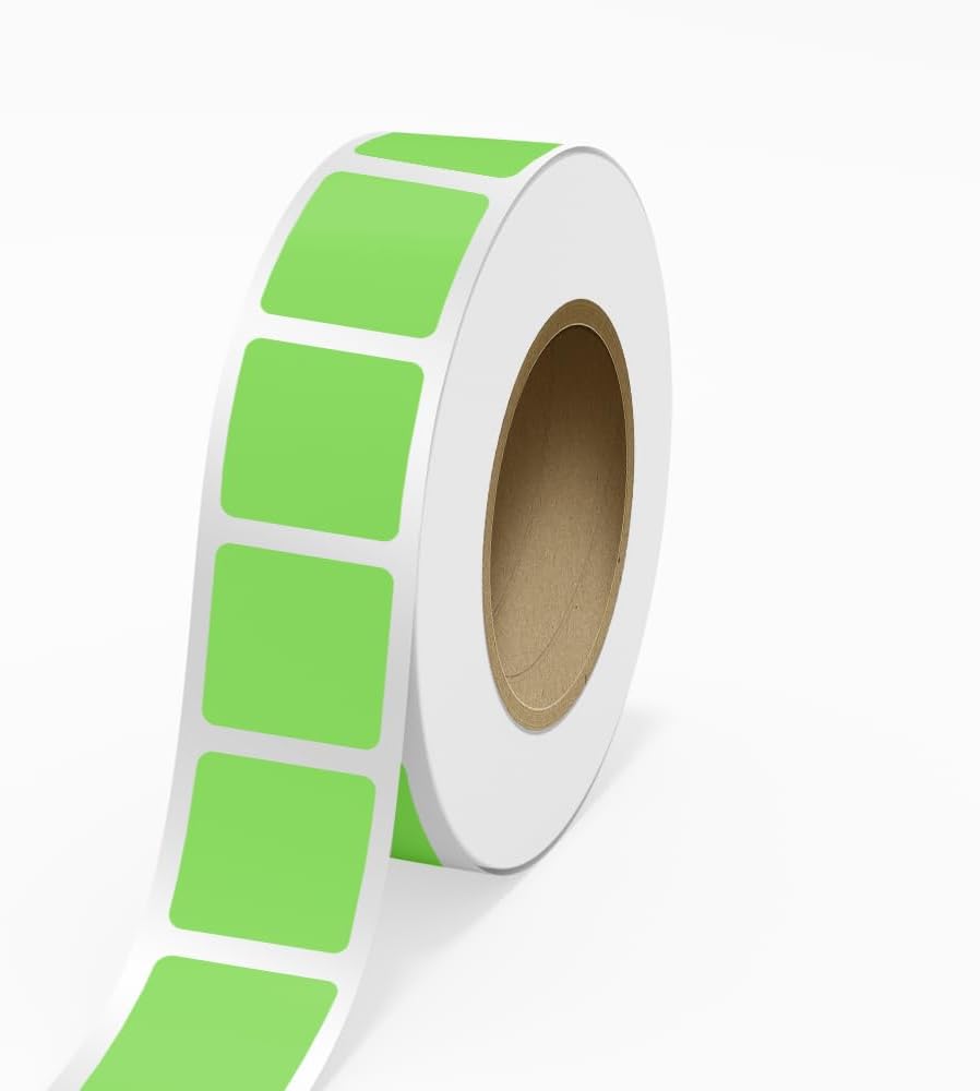 LabelsNstickers Custom Printed Standard Label Rolls - Square - 2 3/4 x 2 3/4 - Neon Green - 125 Labels/Roll
