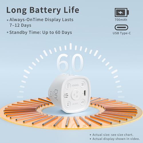 Image of VEWINGL Cube Productivity Timer, 25 /5 /10 /45 Min Presets, Desk Flip Timer for Pomodoro Study Sessions, Vibration & Custom Modes for ADHD, Work, Study & Kitchen (White)