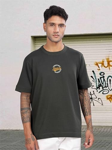 Image of STELLERS Men's Oversized Printed Half Sleeve T-Shirt | Feather Touch Feel | Odour Resistant | Anti-Static | Wrinkle Free | Quick Dry | Stretchable | Lightweight