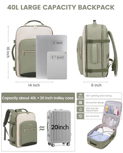 LOVEVOOK 40L Travel Backpack for Women & Men の商品画像 4