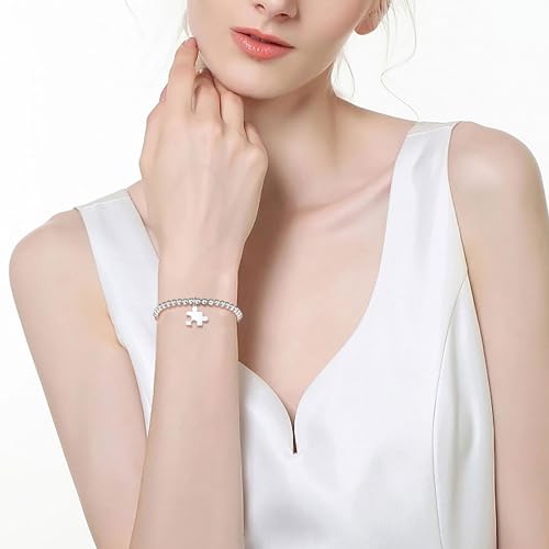 Image of Puzzle Bracelets for Women Girls, Birthday Mothers' Day Christmas Gifts for Granddaughter Niece Daughter sister Bestie