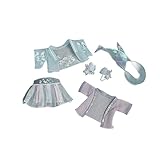 CALEMBOU 20cm Plush Doll Clothes Set, Cute Chinese Hanfu Plush Doll Clothes for Anime Plush Soft Cotton Dolls and Stuffed Animals(Without Doll) (Liyu-W/ODoll)