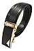New Mens Leather Belt Easy Lock Designers Orion Select Garment Belts for Men … (Gold)