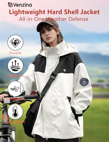 Image of Venzina Women's 3-in-1 Thermal Jacket I Windproof & Water-Resistant Graphene Heating Winter CoatFleece-Lined Jacket for Hiking, Camping, Skiing & Daily CommuteFashion-Forward Outdoor Wear