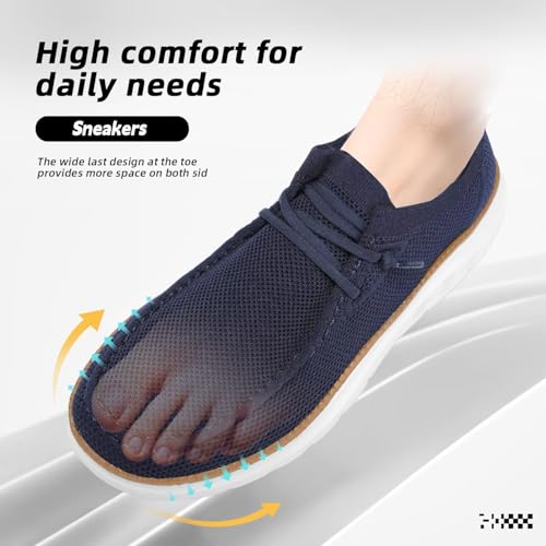 Image of Mens Boat Loafers Slip-on Casual Mesh Walking Shoes Business Oxfords Sneakers Work Lightweight Comfortable Soft Sole
