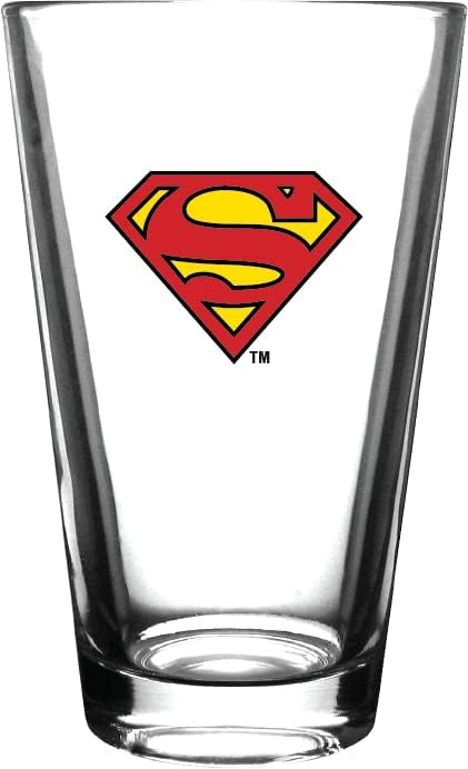 DC Comics Justice League Pint Glass Set - 16 oz. Capacity - Set of 4 Pint Glasses - Superman, Batman, Wonder Woman, Flash, Clear - Image 6