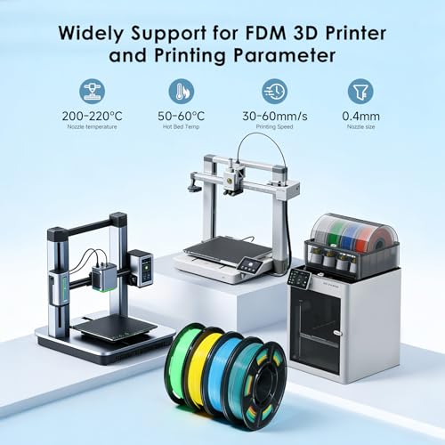 Image of RepRapper 4 x 250g Glow Colors Pack, Glow in the Dark PLA Filament 1.75mm (+- 0.03mm) for 3D Printer, 4x250g Spools - Green, Blue, Yellow, Rainbow