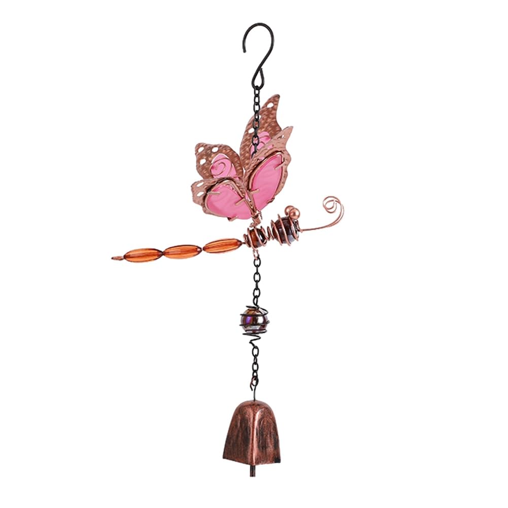 CTRLZS Wind Chime Dragonfly Wind Chime Metal Wind Chime with Dragonfly Design Outdoor Garden Decoration for Window Yard C