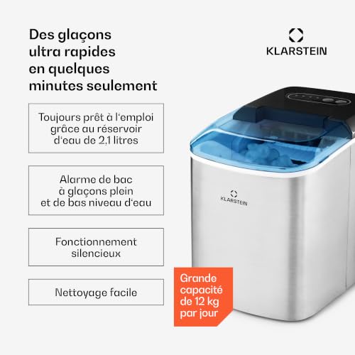 Máquina de Hielo Klarstein On-The-Rocks 12kg/24h 2.1L miniatura 2