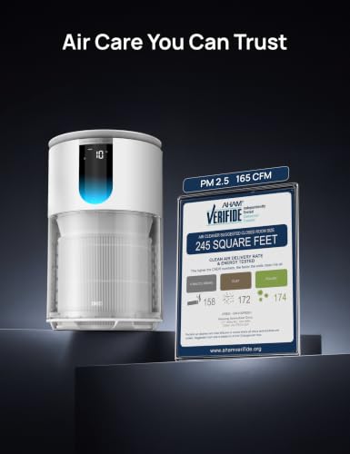 Image of DREO Smart Air Purifier for Home, Up to 1176 ft, HEPA Sleep Mode, Air Cleaner for Large Rooms & Bedrooms, Wi-Fi /Voice /Alexa, Pets, Smoke, Dust, Pollen & Odors, PM2.5 Monitor, DR-HAP009S (Dreo 539S)