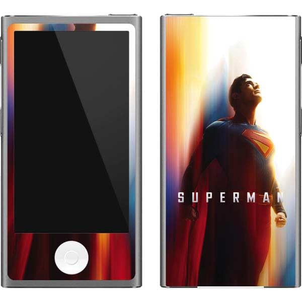Skinit Decal MP3 Player Skin Compatible with iPod Nano (7th Gen&2012) - Officially Licensed Superman 2025 Man of Steel Ascension Heroic Glow Design