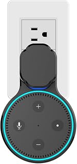 Compatible with Alexa Echo dot 2nd Holder, Wall Mount, Stand, Speaker, Accessories Stand, Save space for Kitchen, Bathroom and Bedroom (Alexa Echo dot 2nd, Black)