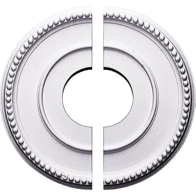 Ekena Millwork CM12BR2 12 1/2"OD x 3 7/8"ID x 3/4"P Bradford Ceiling Medallion, Fits Canopies up to 6-5/8", 2 Piece