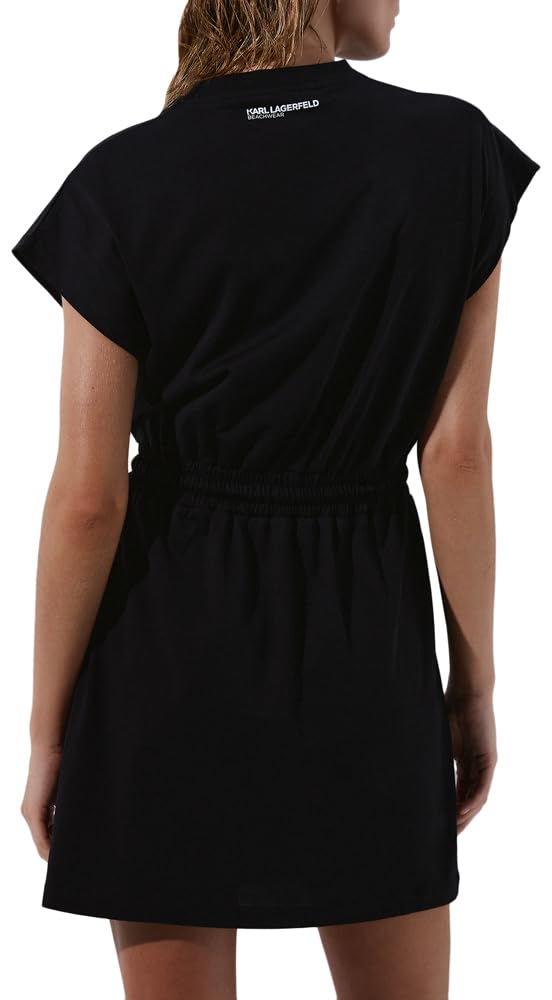 KARL LAGERFELD Ikonik 2.0 Beach Dress, czarna, czarny, M