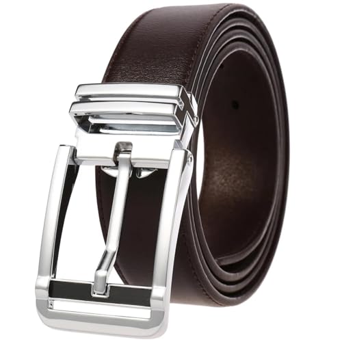Men's Belts Business Simple Pin Buckle Genuine Leather Luxury Casual 3.5cm