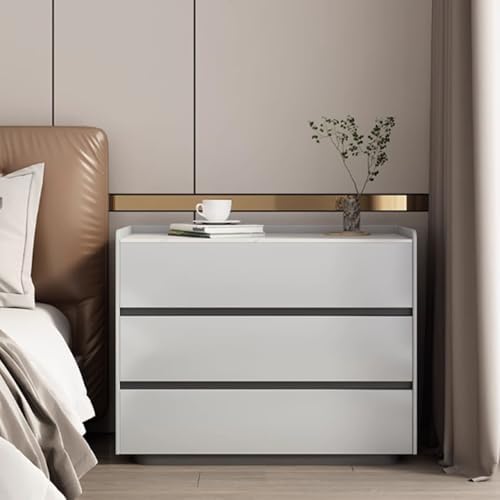 Avocado Green Nightstand with 3 Drawers, Wooden Bedside Table for Bedrooms & Living Room, Stylish Storage Solution (70x40x60cm / 27.6x15.8x23.6in)