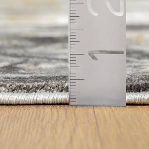 LUXE WEAVERS Marble Swirl Abstract Area Rug, Smoke 6x9 - Image 7