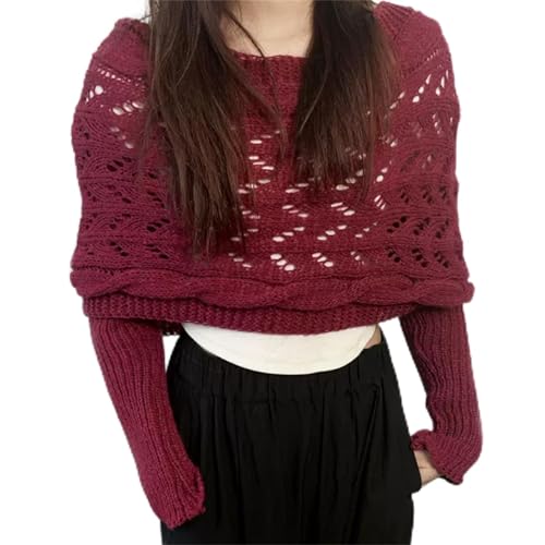 Scarf with Sleeves for Women Autumn Winterwarm Knitted Crochet, Knitted Cable Wrap,Scarf with Sleeves Croche